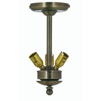 Oaks Lighting Drop Suspension Small Antique Brass