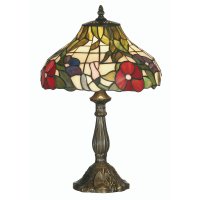 Oaks Lighting Tiffany Style Peonies Table Lamp