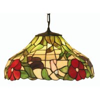 Oaks Lighting Tiffany Style Peonies Ceiling Light