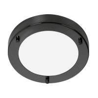 Oaks Lighting Rondo Flush Ceiling Light Small Mirror Black