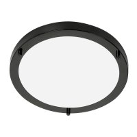 Oaks Lighting Rondo Flush Ceiling Light Large Mirror Black