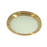Oaks Lighting Rondo Flush Ceiling Light Large Satin Brass