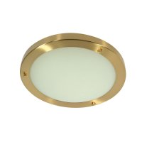 Oaks Lighting Rondo Flush Ceiling Light Large Satin Brass