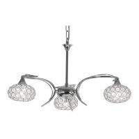 Oaks Lighting Toulon Crystal 3 Light Chandelier Chrome