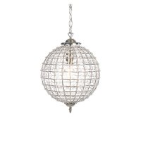 Oaks Lighting Ballon Crystal Pendant 300mm Antique Chrome