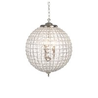 Oaks Lighting Ballon Crystal Pendant 450mm Antique Chrome