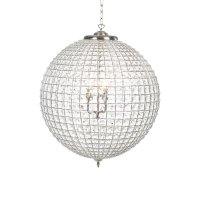 Oaks Lighting Ballon Crystal Pendant 600mm Antique Chrome