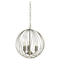 Oaks Lighting Danby 3 Light Pendant Antique Chrome