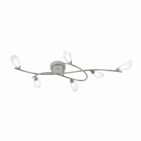 Oaks Lighting Sare 6 Arm Semi-Flush Ceiling Light Chrome