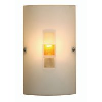 Oaks Lighting Muro Wall Light Amber Glass