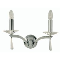 Oaks Lighting Wroxton Double Wall Light Chrome