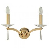 Oaks Lighting Wroxton Double Wall Light Gold