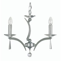 Oaks Lighting Wroxton 3 Light Chandelier Chrome