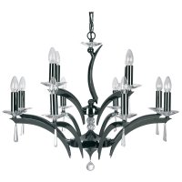 Oaks Lighting Wroxton 12 Light Chandelier Titanium