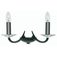 Oaks Lighting Bahia Double Wall Light Titanium