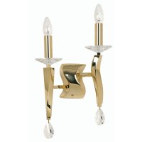 Oaks Lighting Aire Double Wall Light Gold