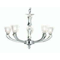 Oaks Lighting Perseas 5 Light Chandelier Chrome