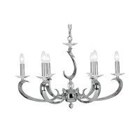 Oaks Lighting Esbelta 6 Light Chandelier Chrome