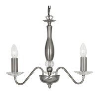 Oaks Lighting Vesta 3 Light Chandelier Antique Silver