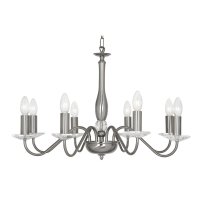 Oaks Lighting Vesta 8 Light Chandelier Antique Silver