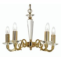 Oaks Lighting Wren 5 Light Chandelier Gold