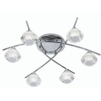 Oaks Lighting Meissa 6 Light Ceiling Pendant Chrome