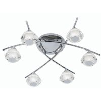 Oaks Lighting Meissa 6 Light Ceiling Pendant Chrome