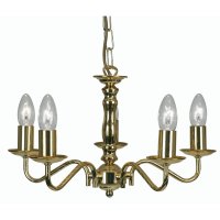 Oaks Lighting Nador 5 Light Chandelier Gold