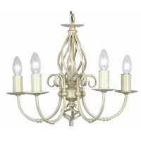 Oaks Lighting Tuscany 5 Light Chandelier Ivory