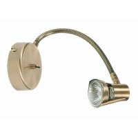 Oaks Lighting Romore Single Switched Flexi-Head Spot Light Antique Brass