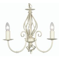 Oaks Lighting Tuscany 3 Light Chandelier Ivory