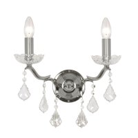 Oaks Lighting Isabella 2 Arm Wall Light Chrome