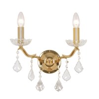 Oaks Lighting Isabella 2 Arm Wall Light Gold