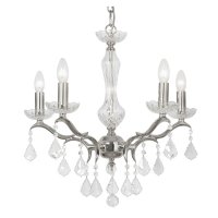 Oaks Lighting Isabella 5 Light Chandelier Chrome