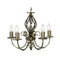 Oaks Lighting Tuscany 5 Light Chandelier Antique Brass