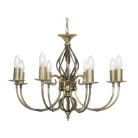 Oaks Lighting Tuscany 8 Light Chandelier Antique Brass