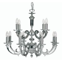 Oaks Lighting Dorcherster 12 Light Chandelier Chrome