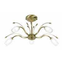 Oaks Lighting Pandora 5 Light Chandelier Antique Brass