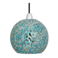 Oaks Lighting Faro Non-Electric Pendant Blue Glass