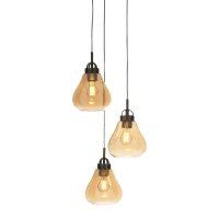 Oaks Lighting Turua 3 Light Pendant Antique Brass