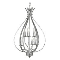 Oaks Lighting Araba 6 Light Chandelier Chrome