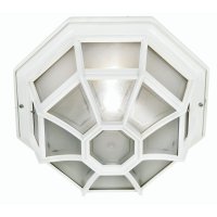 Oaks Lighting Aden Flush Outdoor Light White