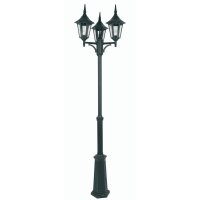 Oaks Lighting Cardinal 3 Head Outdoor Lamp Post Black