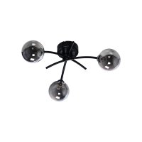 Oaks Lighting Marne 3 Lamp Semi Flush Ceiling Light Black