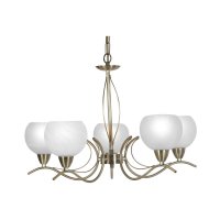 Oaks Lighting Luanda 5 Light Chandelier Antique Brass