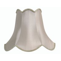 Oaks Lighting Scallop Shade Soft Grey - Various Sizes