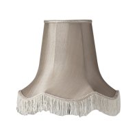 Oaks Lighting Scallop Shade with Fringe Soft Grey - Various Sizes