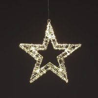 Snowtime 38cm White Star with 960 Warm White LEDs