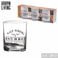Urban Living Glasses Whisky Design - Pack of 3