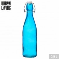 Urban Living Blue Clip Top Glass Bottle - 500ml